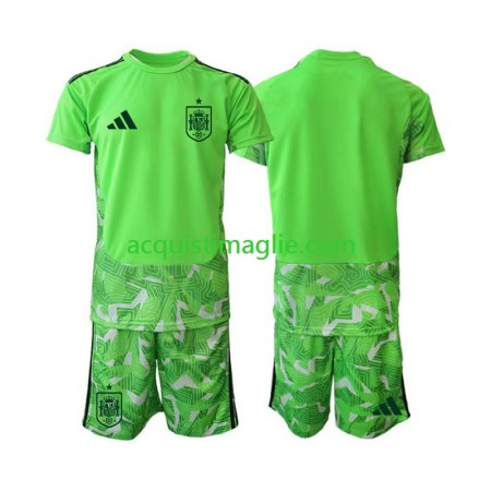 Divisa di Calcio Spagna 6th Portiere Bambino Mondiali 2026 Verde